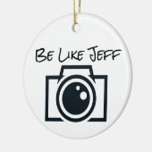 Wees als Jeff Kerstmis Keramisch Ornament (Links)