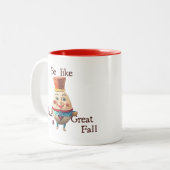 Wees als nederig tweekleurige koffiemok (Voorkant links)