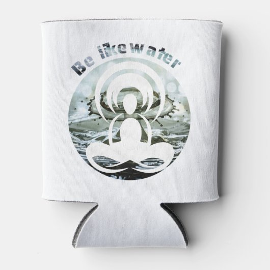 Wees als water dagelijks zen blikjeskoeler (Voorkant)