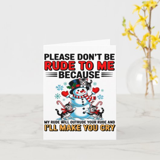 Wees alsjeblieft niet onbeleefd tegen me omdat mij kaart (Gele Bloem)