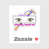 Wees alsjeblieft vriendelijk en slechtziend - oog  sticker (Vel)
