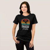 Wees altijd jezelf, tenzij je Dragon Retro kunt zi Tri-Blend Shirt (Voorkant volledig)