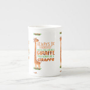 Wees altijd jezelf, tenzij je een Giraffe kunt zij Porselein Kop