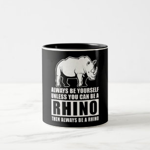 Wees altijd jezelf, tenzij je een Rijn kunt zijn Tweekleurige Koffiemok