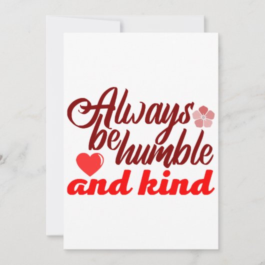 Wees altijd nederig en vriendelijk BOSS LADY Boss Kaart (Voorkant)