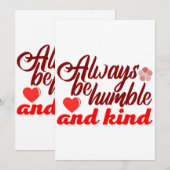 Wees altijd nederig en vriendelijk BOSS LADY Boss Kaart (Voorkant / Achterkant)