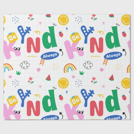 Wees altijd vriendelijk cadeaupapier (Vlak)