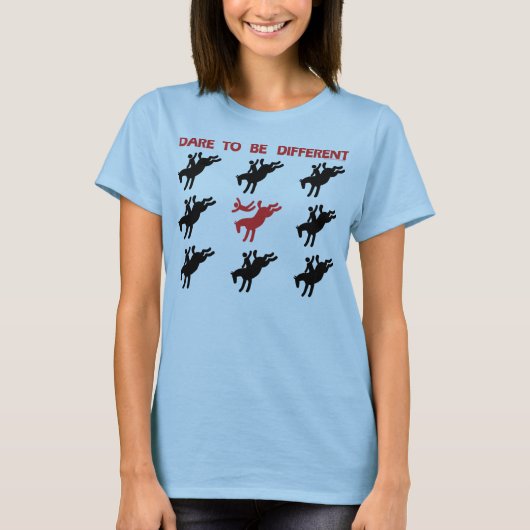 Wees anders - Grappig paardenGezegde T-shirt (Voorkant)
