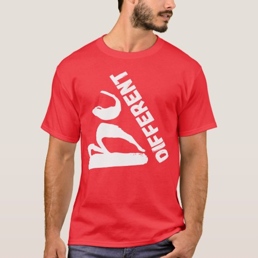 Wees anders Tieners Vrouwen Spreuken Citaat Motiva T-shirt (Voorkant)