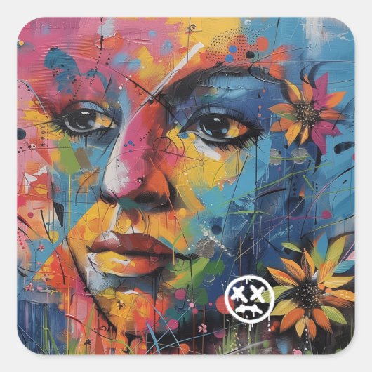 Wees attent...Stickers Vierkante Sticker (Voorkant)