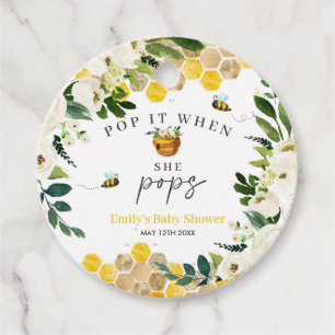 Wees Baby shower mama om het te Poppen als ze Pop Bedankjes Labels