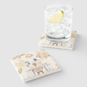 Wees bang & doe het toch stenen onderzetter (Zijkant)