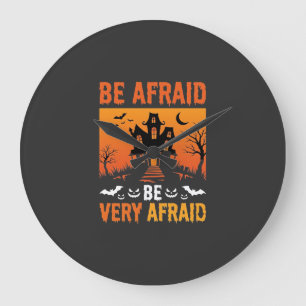 Wees Bang Huis Halloween Ontwerp Grote Klok