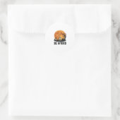 Wees Bang Vintage Halloween Kerkhof Vector Ontwerp Ronde Sticker (Tas)