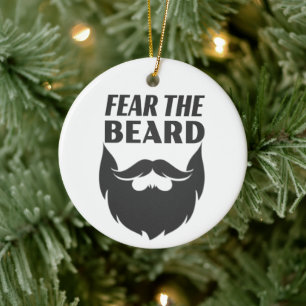 Wees bang voor de baard keramisch ornament