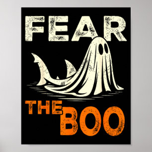 Wees bang voor de boo – geest haai kinderen hallow poster
