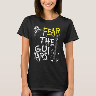 Wees bang voor de gitaar voor hem of haar t-shirt