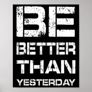 Wees beter Workout Gym Motivatie Gewichtheffen Lic Poster