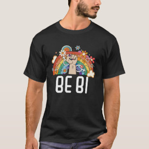 Wees bi vlag biseksueel regenboog pride maart bise t-shirt