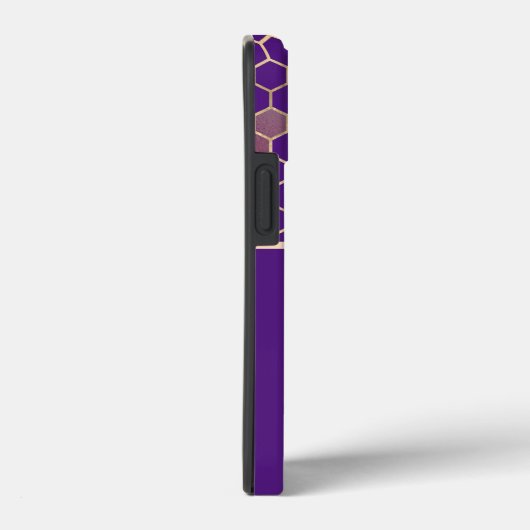 Wees bijen en honingraat op Paars Case-Mate iPhone Case (Achterkant / Rechts)