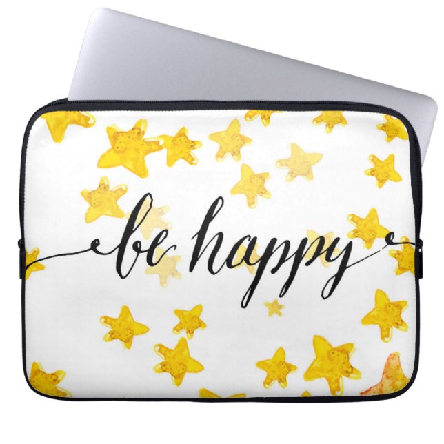 Wees blij 3 laptop sleeve (Voorkant)
