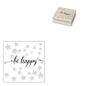 Wees blij 3 	rubberstempel (Gestempeld)