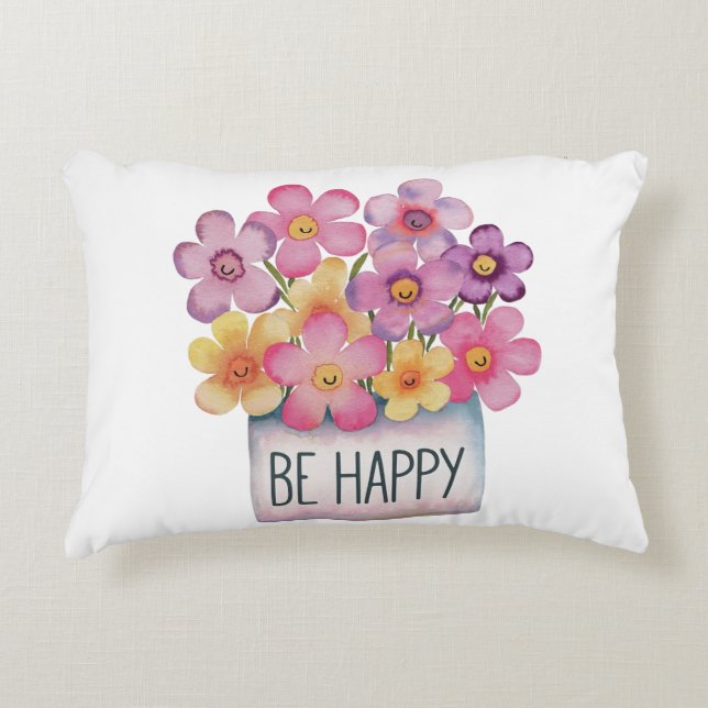 Wees blij accent kussen (Voorkant)