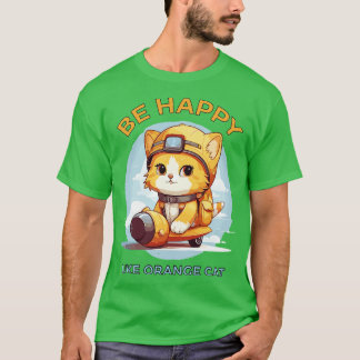 Wees blij als een Oranje kat T-shirt