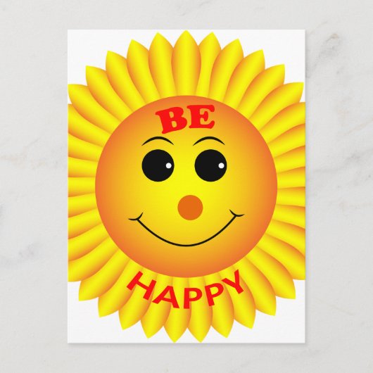 Wees blij briefkaart (Voorkant)