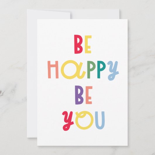 Wees blij dat je bent kaart (Voorkant)