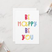 Wees blij dat je bent kaart (Voorkant / Achterkant in situ)