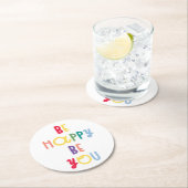 Wees blij dat je bent ronde kartonnen onderzetter (Insitu)