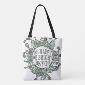 Wees blij dat je helder bent. draagtas (Achterkant)