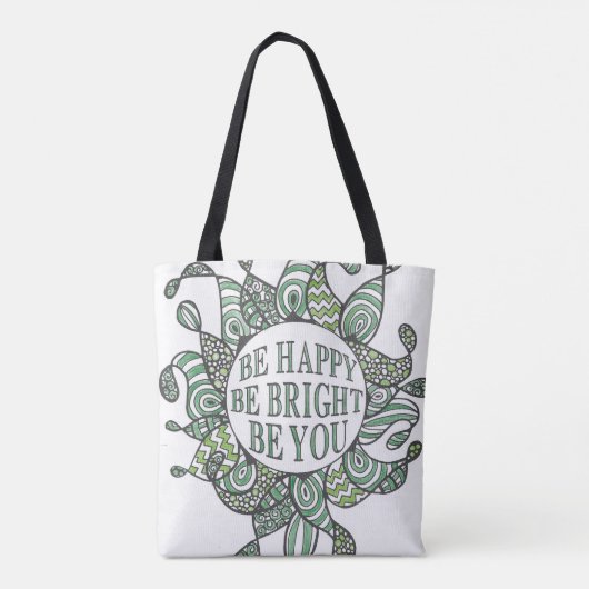 Wees blij dat je helder bent. draagtas (Achterkant)