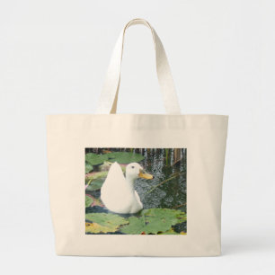 Wees blij Duck Grote Tote Bag