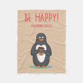 Wees blij en Drink koffie Fleece Deken (Voorkant)