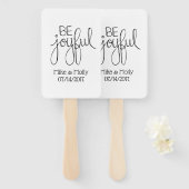 Wees blij handwaaier (Voorkant en achterkant)