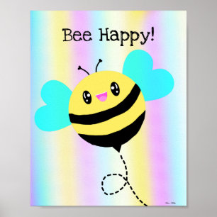 Wees blij! Kawaii Poster