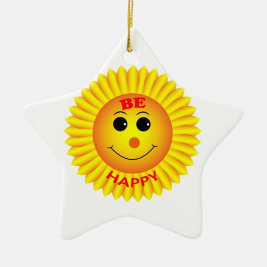 Wees blij keramisch ornament (Voorkant)