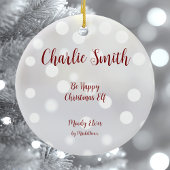 Wees blij Kerst Elf Keramisch Ornament