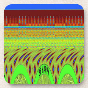 Wees blij Kleurrijke Polka Dot Motief Gift Bier Onderzetter