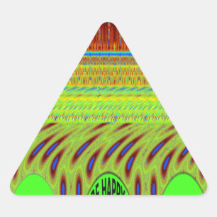 Wees blij Kleurrijke Polka Dot Motief Gift Driehoek Sticker