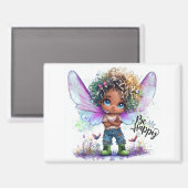 Wees blij Lil Fairy Magnet Magneet (Voorkant / Achterkant)