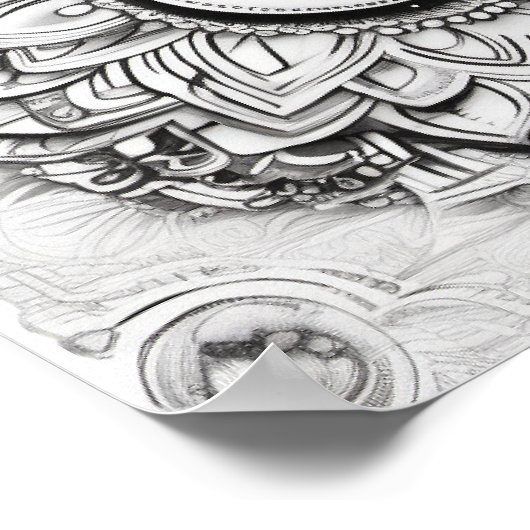 Wees blij Mandala Patten poster (Hoek)