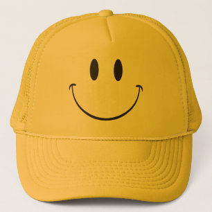 Wees blij met het glimlachen van emoji trucker pet