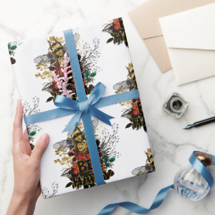 Wees blij met kleurrijke bijen en bloemen cadeaupapier