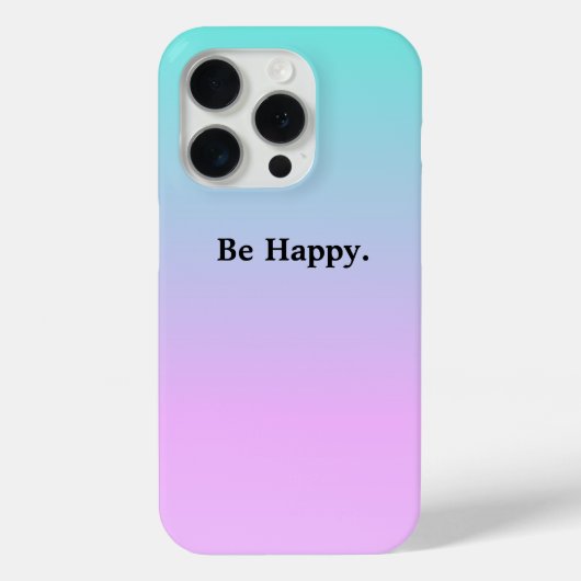 Wees blij Pastel Gradient iPhone Case (Achterkant)