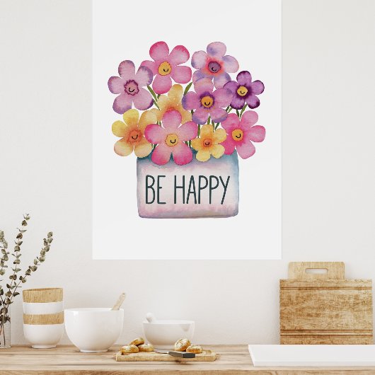 Wees blij poster (Keuken)