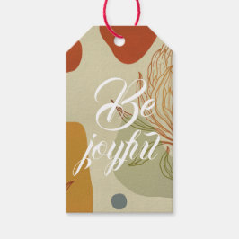 Wees blij · Protea Line Abstracte vormen trendy Cadeaulabel