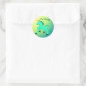 Wees blij ronde sticker (Tas)